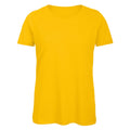 Gold - Front - B&C Womens-Ladies Favourite Organic Cotton Crew T-Shirt