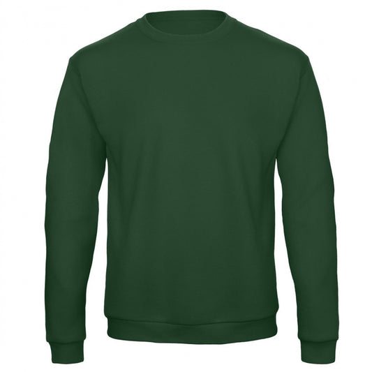 Bottle Green - Front - B&C Adults Unisex ID. 202 50-50 Sweatshirt