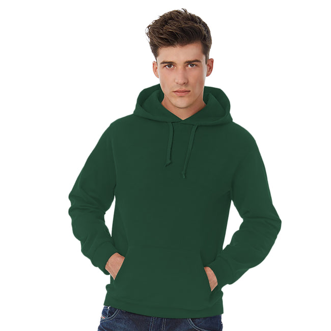 Bottle Green - Back - B&C Adults Unisex ID. 203 50-50 Hooded Sweatshirt