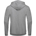 Heather Grey - Back - B&C Adults Unisex ID.205 50-50 Full Zip Hooded Sweatshirt
