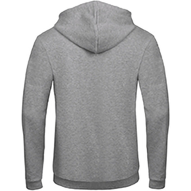 Heather Grey - Back - B&C Adults Unisex ID.205 50-50 Full Zip Hooded Sweatshirt
