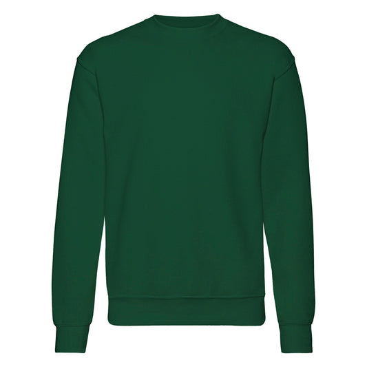 Bottle Green - Front - Fruit Of The Loom Mens Set-In Belcoro® Yarn Sweatshirt