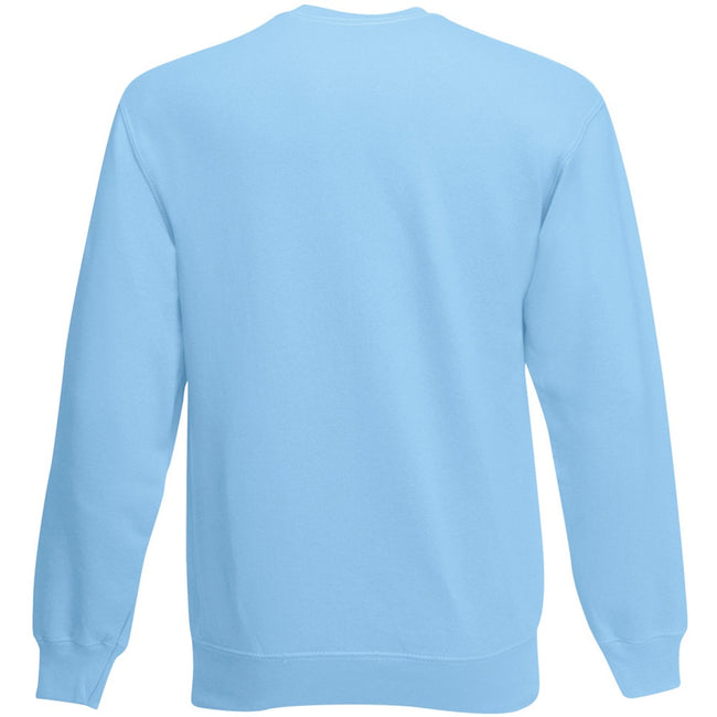 Sky Blue - Back - Fruit Of The Loom Mens Set-In Belcoro® Yarn Sweatshirt