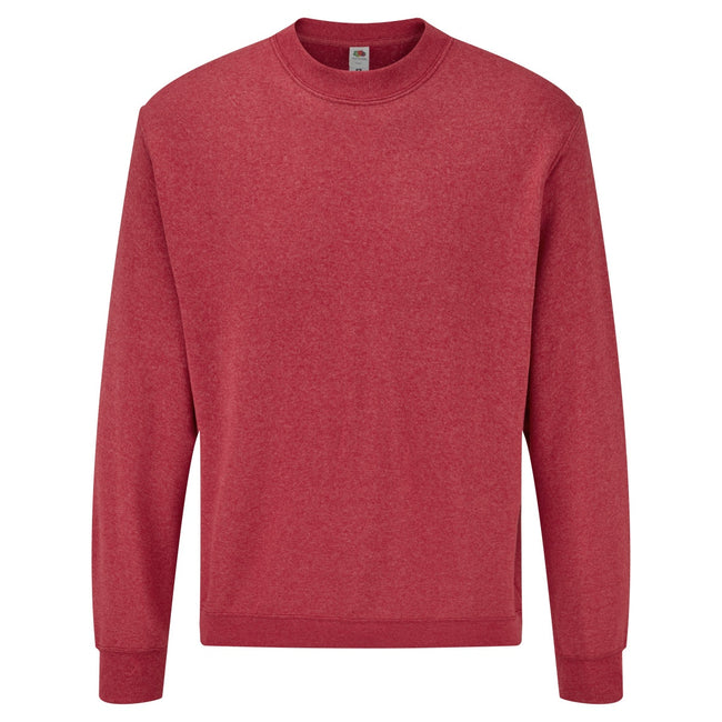 Heather Red - Front - Fruit Of The Loom Mens Set-In Belcoro® Yarn Sweatshirt