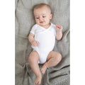 White - Back - Babybugz Baby Unisex Organic Cotton Kimono Bodysuit
