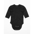 Black - Back - Babybugz Baby Unisex Organic Long Sleeve Bodysuit