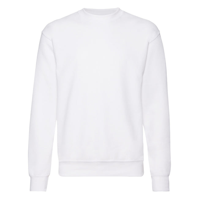 White - Front - Fruit Of The Loom Mens Set-In Belcoro® Yarn Sweatshirt