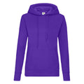 Purple - Front - Fruit Of The Loom Mens Hooded Sweatshirt - Hoodie
