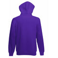 Purple - Back - Fruit Of The Loom Mens Hooded Sweatshirt - Hoodie