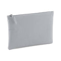 Light Grey - Front - Bagbase Grab Zip Pocket Pouch Bag