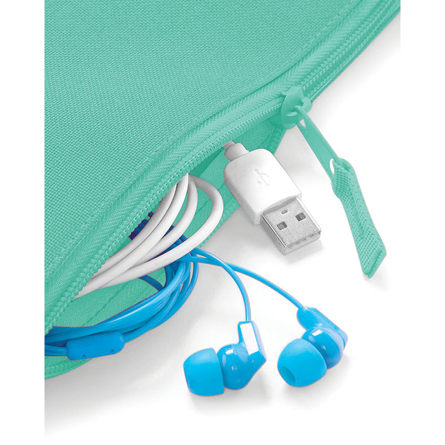 Mint - Back - Bagbase Grab Zip Pocket Pouch Bag