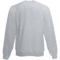 Heather Grey - Back - Fruit Of The Loom Mens Raglan Sleeve Belcoro® Sweatshirt