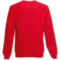 Red - Back - Fruit Of The Loom Mens Raglan Sleeve Belcoro® Sweatshirt
