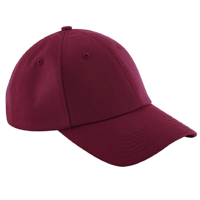 Burgundy - Front - Beechfield Unisex Authentic 6 Panel Baseball Cap