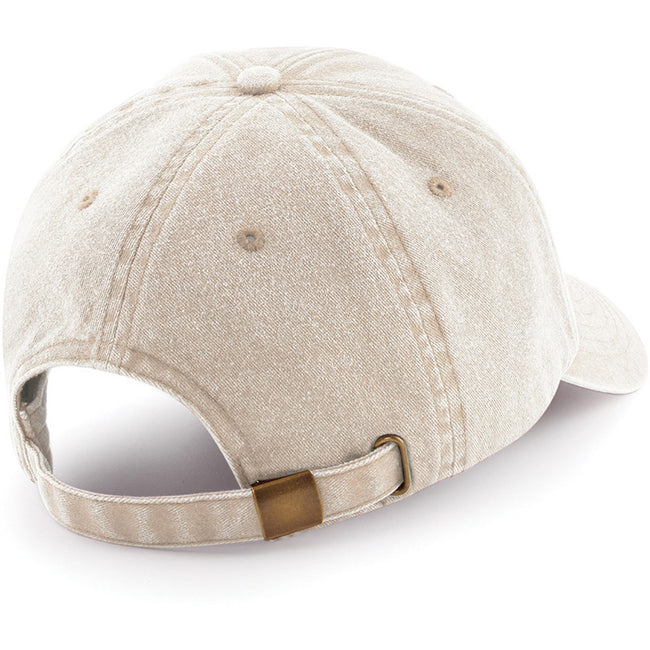 Vintage Stone - Back - Beechfield Unisex Low Profile Vintage Denim-Look Cap