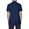 Navy - Side - Gildan Softstyle Mens Short Sleeve Double Pique Polo Shirt