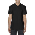 Black - Back - Gildan Softstyle Mens Short Sleeve Double Pique Polo Shirt