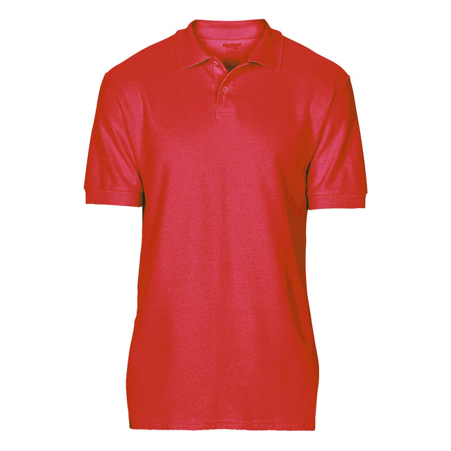 Red - Front - Gildan Softstyle Mens Short Sleeve Double Pique Polo Shirt