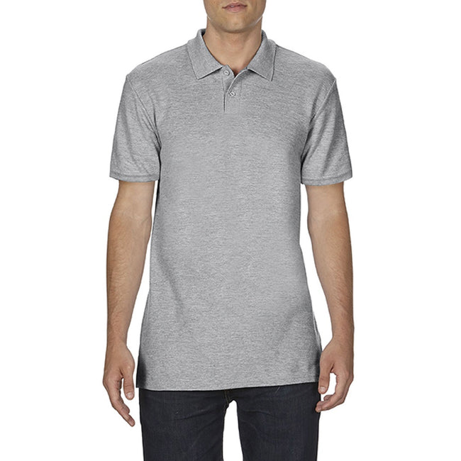 Sport Grey (RS) - Back - Gildan Softstyle Mens Short Sleeve Double Pique Polo Shirt