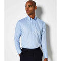 Light Blue - Side - Kustom Kit Mens Long Sleeve Oxford Twill Shirt
