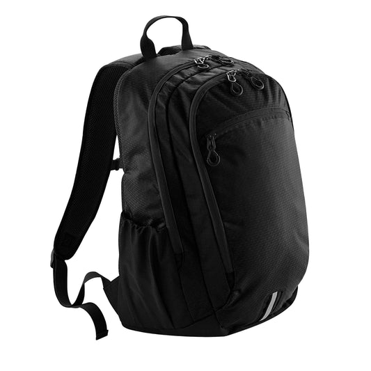 Jet Black - Front - Quadra Endeavour Backpack-Rucksack Bag