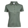 Leaf Green - Front - Tee Jays Womens-Ladies Pima Short Sleeve Cotton Polo Shirt