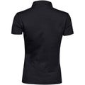 Black - Back - Tee Jays Womens-Ladies Pima Short Sleeve Cotton Polo Shirt