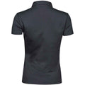Dark Grey - Back - Tee Jays Womens-Ladies Pima Short Sleeve Cotton Polo Shirt