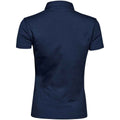 Navy Blue - Back - Tee Jays Womens-Ladies Pima Short Sleeve Cotton Polo Shirt