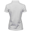 White - Back - Tee Jays Womens-Ladies Pima Short Sleeve Cotton Polo Shirt