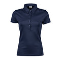Navy Blue - Front - Tee Jays Womens-Ladies Pima Short Sleeve Cotton Polo Shirt