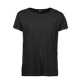 Black - Front - Tee Jays Mens Roll Sleeve Cotton T-Shirt