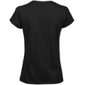Black - Back - Tee Jays Womens-Ladies Roll Sleeve Cotton T-Shirt