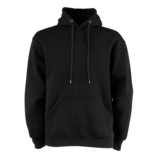 Black - Front - Tee Jays Mens Hooded Cotton Blend Sweatshirt