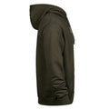 Dark Olive - Side - Tee Jays Mens Hooded Cotton Blend Sweatshirt