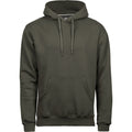 Deep Green - Front - Tee Jays Mens Hooded Cotton Blend Sweatshirt