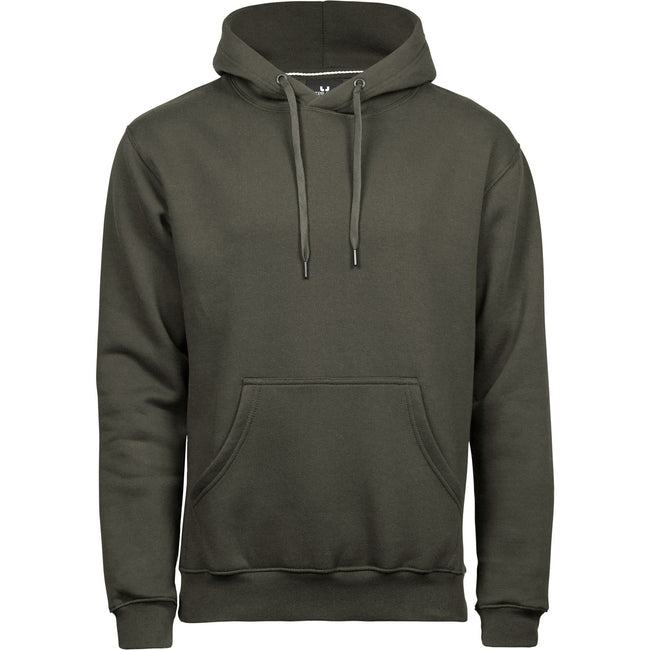 Deep Green - Front - Tee Jays Mens Hooded Cotton Blend Sweatshirt