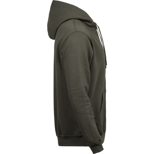 Deep Green - Side - Tee Jays Mens Hooded Cotton Blend Sweatshirt