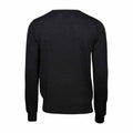 Black - Back - Tee Jays Mens Knitted Crew Neck Sweater