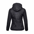Black - Back - Teejays Womens-Ladies Hooded Crossover Jacket
