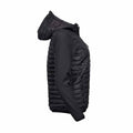 Black - Side - Teejays Womens-Ladies Hooded Crossover Jacket