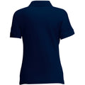 Deep Navy - Back - Fruit Of The Loom Womens-Ladies Lady Fit Short-Sleeved Polo Shirt