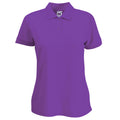 Purple - Front - Fruit Of The Loom Womens-Ladies Lady Fit Short-Sleeved Polo Shirt