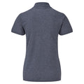 Heather Navy - Back - Fruit Of The Loom Womens-Ladies Lady Fit Short-Sleeved Polo Shirt