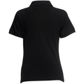 Black - Back - Fruit Of The Loom Womens-Ladies Lady Fit Short-Sleeved Polo Shirt