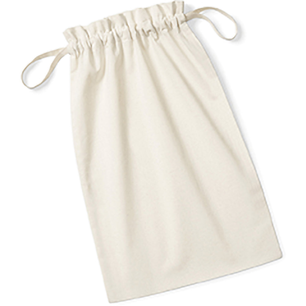 Natural - Back - Westford Mill Soft Organic Cotton Drawcord Bag