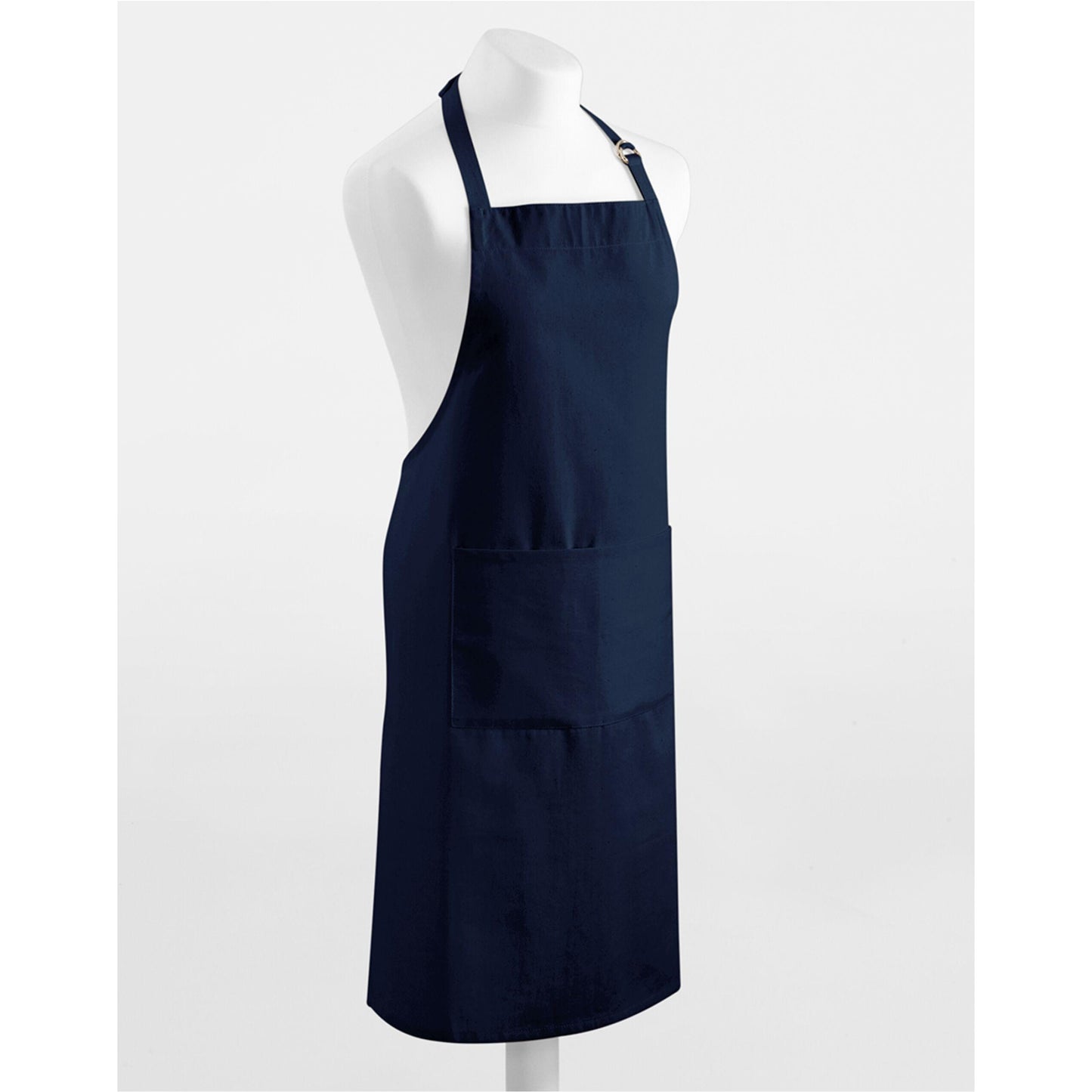 French Navy - Side - Westford Mill Adults Unisex Cotton Craft Apron