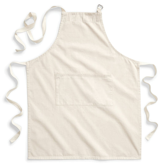 Natural - Front - Westford Mill Adults Unisex Cotton Craft Apron