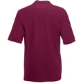 Burgundy - Back - Fruit Of The Loom Mens 65-35 Pique Short Sleeve Polo Shirt