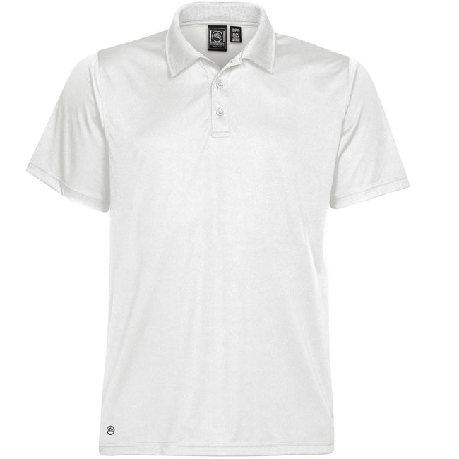 White - Front - Stormtech Mens Eclipse H2X-Dry Pique Polo